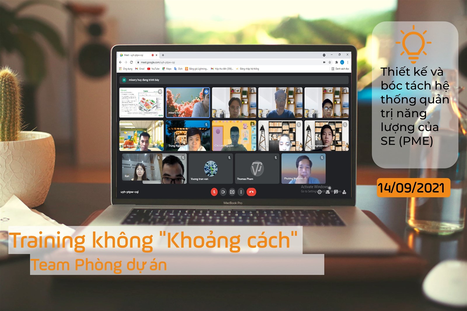 Ngày 14/09/2021 Song Nam tổ chức training online cho team phòng Dự án