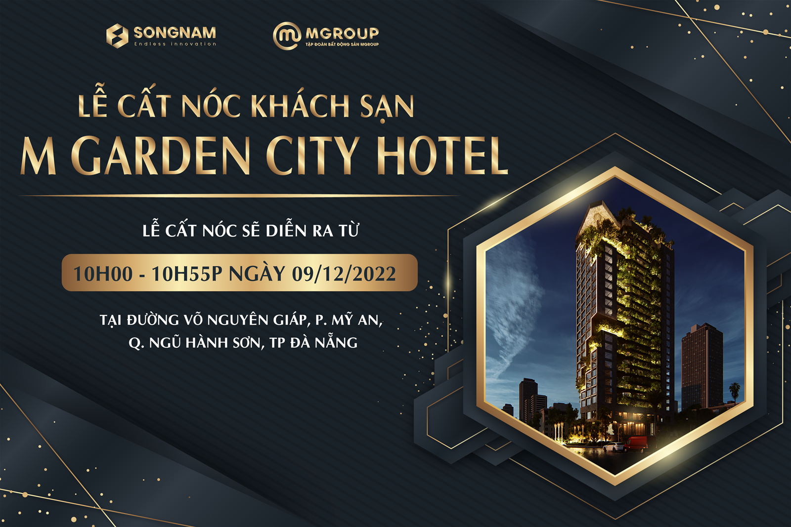 Sự kiện lễ cất nóc khách sạn M Garden City Hotel 25 tầng tại TP. Đà Nẵng
